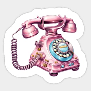 Pink Landline Sticker